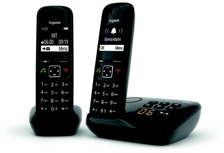 Gigaset AS690A Duo - 2 Schnurlose DECT-Telefone mit Anrufbeantworter ...